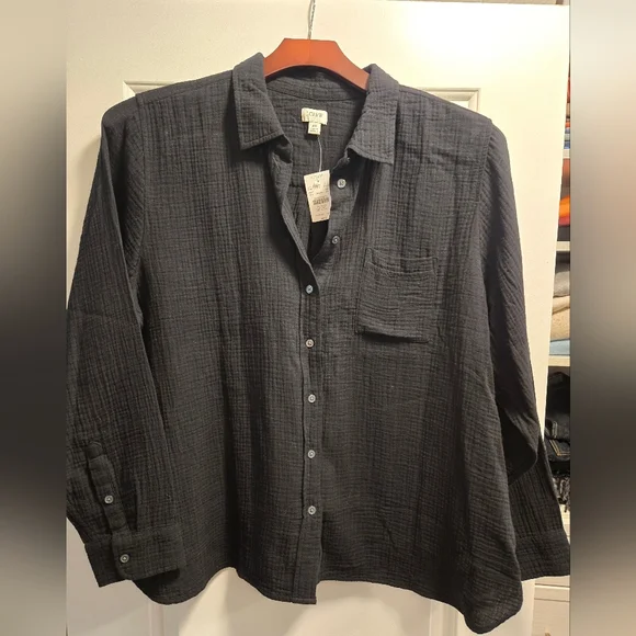 NWT J.Crew Double-gauze Button Up Shirt - Picture 2 of 7